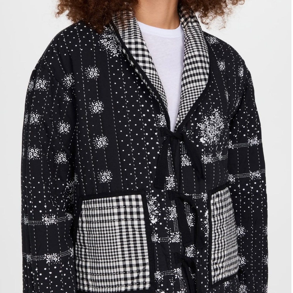 THE GREAT. Checkered Black and White Blazer - Picture 11 of 14